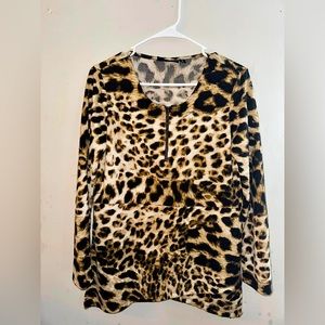Cheetah Print Blouse
